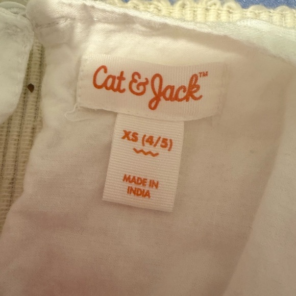 Cat & Jack White Eyelet Flutter Sleeve Dress Girls XS (4/5) - Picture 4 of 7